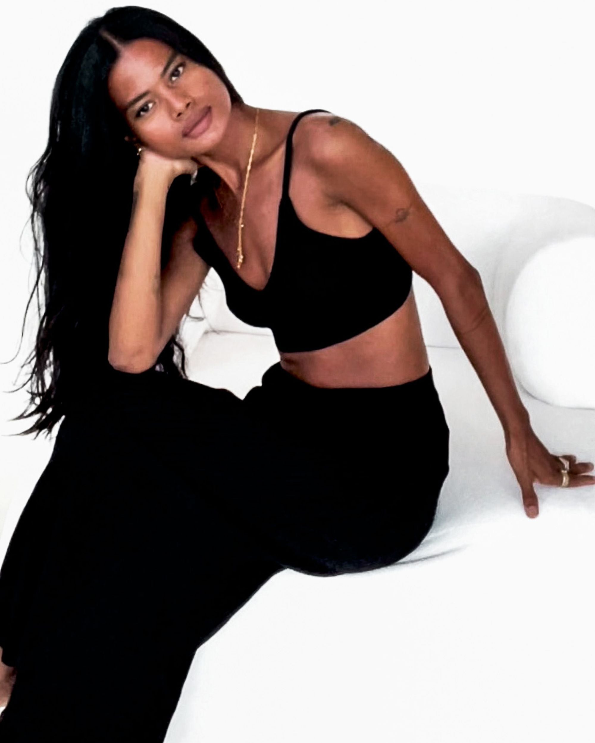 Iluh Knit Rib Midi Skirt